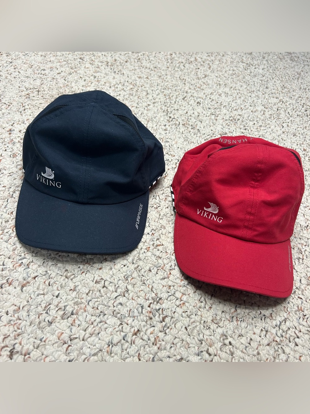 Lot Of 2 Helly Hansen Viking Cruises Breathable LIFA Inside Strapback Hats